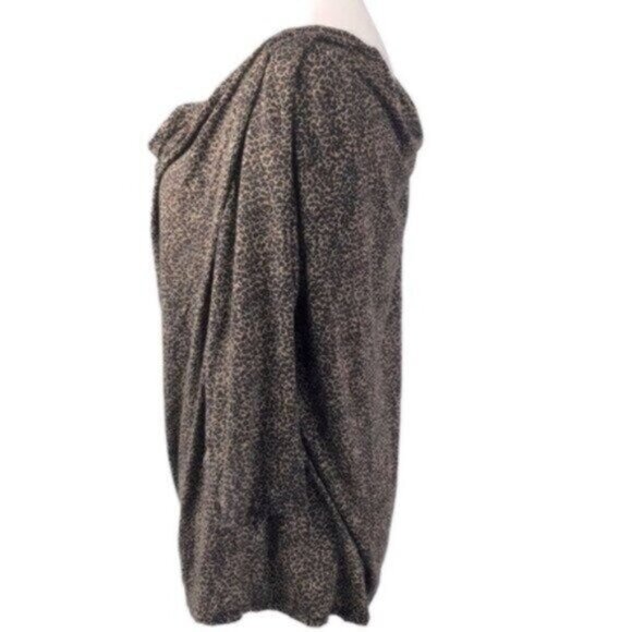 Michael Kors Brown Animal Print Business Casual Everyday Blouse 1X - Picture 2 of 6